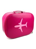 koffer vliegtuig fushia