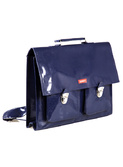 grote boekentas vinyl navy
