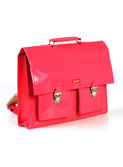 grote boekentas vinyl fushia