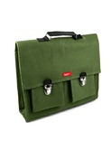 grote boekentas kaki canvas met leder