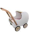 retro poppenwagen cremewit