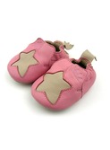 babyschoentjes étoile rose/etain