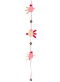 slinger met belletjes fushia