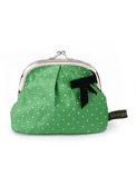 portemonneetje vert à pois blancs