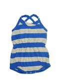 organic playsuit blue/grey
