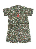 suit girl woven print grey