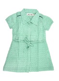 dress woven print green