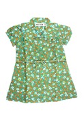 dress woven print blue
