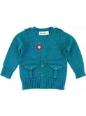 cardigan boys knit green/blue  | Kik-kid