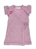 dress wrap jersey melee pink