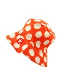 hat tiba rand woven print orange