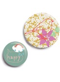 2 buttons 'badges Happy'