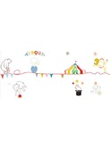 muursticker frise 'circus'