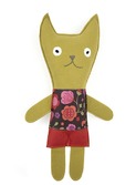 knuffel 'love cat' jaune