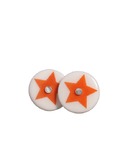 star earpins, neon orange