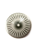 bloem broche speld, grey