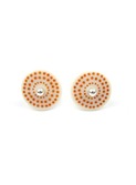 dots earpins, orange
