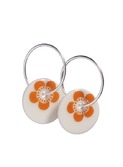 flower earrings m., orange