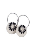 flower earrings m., black
