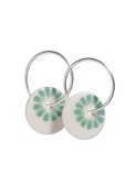 flower earrings m., mint