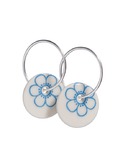 flower earrings m., blue
