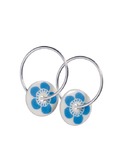 flower earrings s., blue
