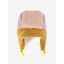 Color Block pink sheepskin chapka - Bobo Choses
