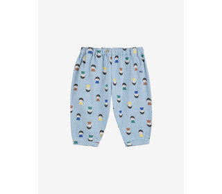 Game Pawns all over light denim pants - Bobo Choses