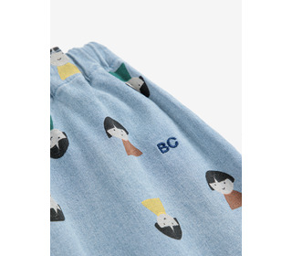 Game Pawns all over light denim pants - Bobo Choses