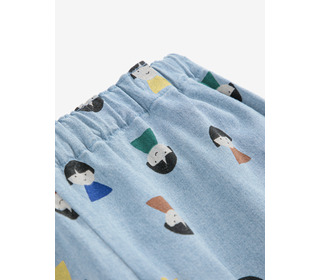 Game Pawns all over light denim pants - Bobo Choses