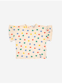 Multicolor stars all over ruffle t-shirt