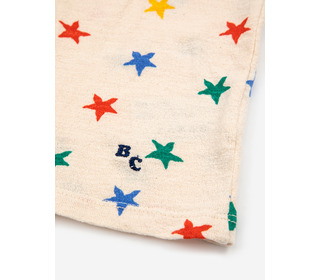 Multicolor stars all over ruffle t-shirt - Bobo Choses
