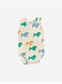 Multicolor fish all over sleeveless body