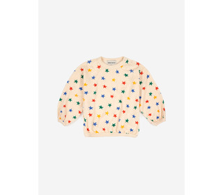 Multicolor stars all over terry sweatshirt - Bobo Choses