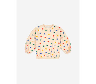 Multicolor stars all over terry sweatshirt│Bobo Choses