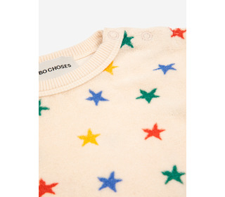 Multicolor stars all over terry sweatshirt - Bobo Choses
