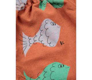 Multicolor fish all over woven shorts - Bobo Choses
