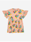 Multicolor sailboat ruffle dress