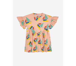 Multicolor sailboat ruffle dress - Bobo Choses