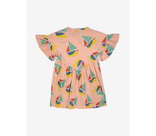 Multicolor sailboat ruffle dress - Bobo Choses