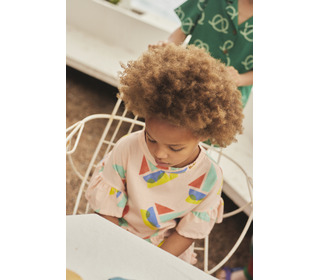 Multicolor sailboat ruffle dress - Bobo Choses