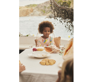Multicolor sailboat ruffle dress - Bobo Choses