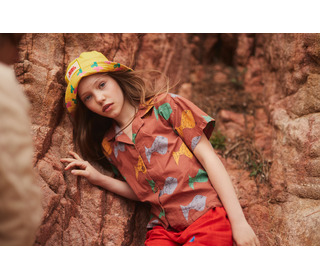 Multicolor fish all over woven shirt - Bobo Choses