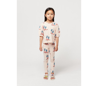 Dancing Giants all over puffed sleeves t-shirt - Bobo Choses