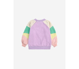 Lila Color Block terry cloth sweatshirt - Bobo Choses