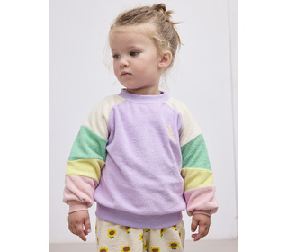 Lila Color Block terry cloth sweatshirt - Bobo Choses