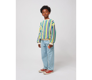 Multicolor Stripes terry cloth sweatshirt - Bobo Choses