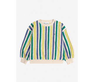 Multicolor Stripes terry cloth sweatshirt - Bobo Choses