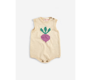 Pixel Sugar Beet knitted romper - Bobo Choses