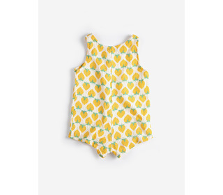 Strawberry all over woven playsuit - Bobo Choses